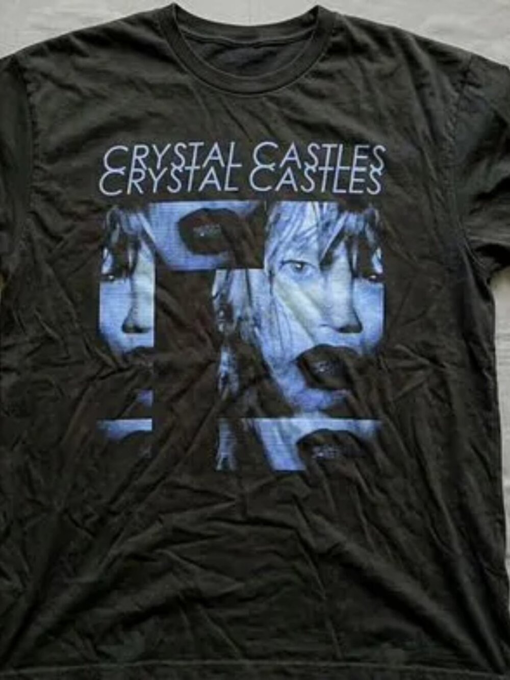 Crystal Castles Black Graphic T-Shirt